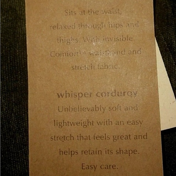 COLDWATER CREEK WHISPER CORDUROY DARK OLIVE WIDE LEG TROUSERS PANTS SIZE 18W - Picture 9 of 9